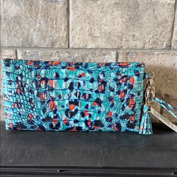 Brahmin Handbags - Brahmin Kayle in Frisky Melbourne Colorful Crocodile Embossed Clutch